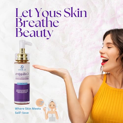 G.annie G. Annie Collagen Brightening Serum for Face – Hydrating & Firming Skincare with Spot Corrector, Anti-Aging, Glowing Skin Booster – 100ml Facial Serum for Radiant Complexion
