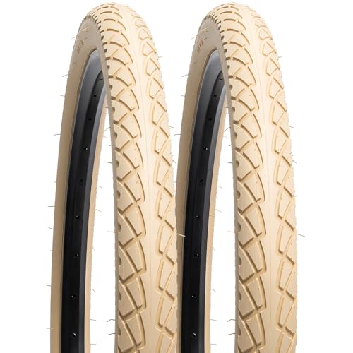 YunSCM 2Pcs Faltbare 26 Zoll Fahrradreifen 26x2.10 Mantel 54-559 kompatibel 26x2.0 26x2.1 26x2.125 Stadt/Straße/City-Road Reifen