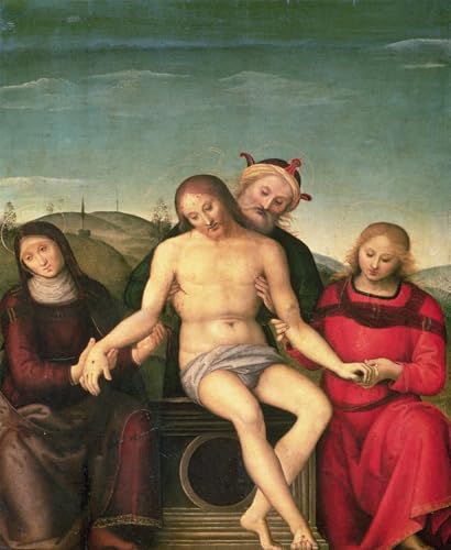 Cuadro en lienzo Pietà de Perugino de 60x90cm para renovar paredes vacías