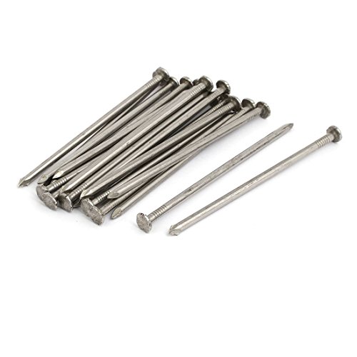Aexit 4 Inch Fastener Length 304 Stainless Steel Cement Wood Sliding Nail Silver Tone 30pcs Model:10as572qo228