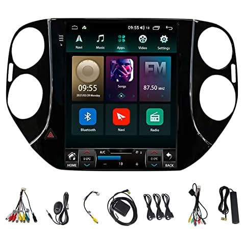 AvgnLxqe Android 11 9.7 Inch Car Multimedia Player for VW Tiguan 2010 2011 2012 2013 2014 2015 2016 GPS Navigation Support Carplay DSP 4G Network Mirror Link Cover