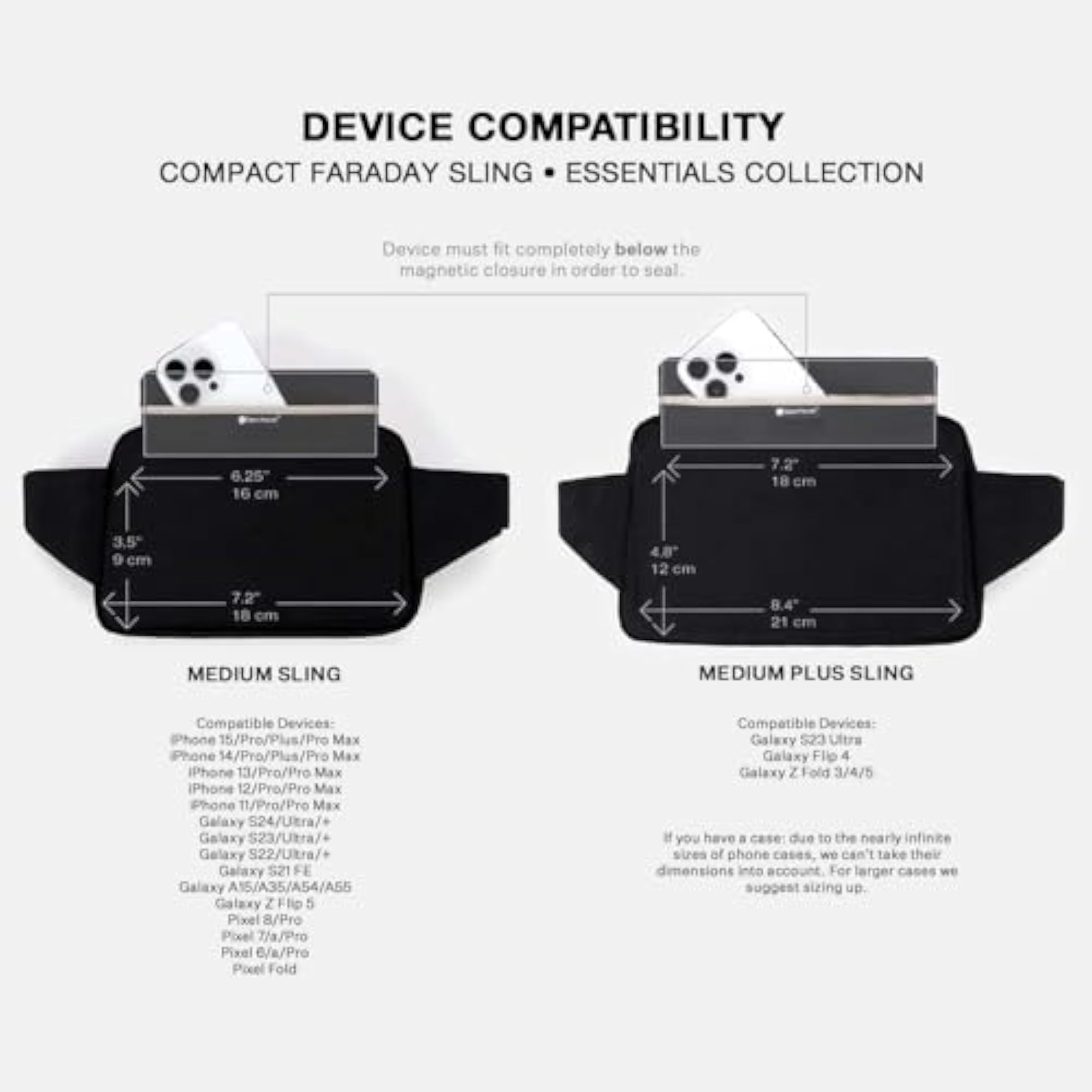 SLNT Compact Faraday Sling Bag with RFID-blocking