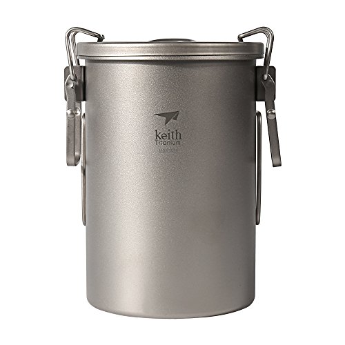 キース Keith クッキングポットチタンライスクッカーケトル沸騰と蒸しクッカーポットクラシック多機能軽量ポータブルキャンプハイキング屋外クックセット900ml / 30.4oz キース Keith クッキングポットチタンライスクッカーケトル沸騰と蒸しクッカーポットクラシック多機能軽量ポータブルキャンプハイキング屋外クックセット900ml / 30.4oz