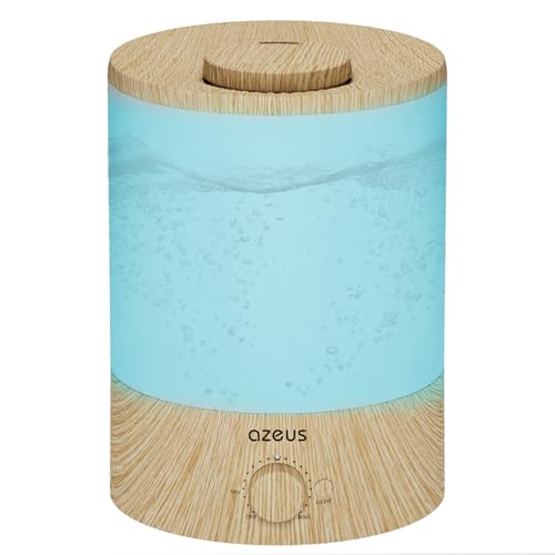 AZEUS 3.5L Ultrasonic Humidifier with 7-Colour Night Light, Aroma Diffuser Compatible Cool Mist Humidifier, Quiet & Adjustable for Bedroom, Nursery, Office