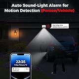 Hiseeu PTZ PoE Security Camera 330° 4K 8MP Outdoor Home Security Cameras 2 Way Audio Focus and Sound Alarm, Color Night Vision, Human Detection - Image 6