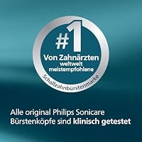 Set aus Philips Sonicare 5500 elektrische Zahnbürste, Schallzahnbürste Weiß, Modell HX7110/02 [Neue Technologie] + Philips Sonicare W2 Optimal White, Original Ersatzbürstenköpfe HX6062/87 – Ansicht 8