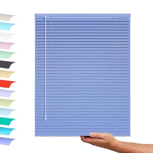 Persianas venecianas horizontales de aluminio inalámbricas, sin taladro, para el hogar y la oficina, filtran la luz, listones de 1 pulgada, perfectas para cocina, baño, dormitorio, disponibles de 16.5
