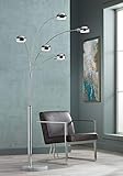 Infini Modern Mid Century Arched Floor Lamp Standing 5-Light 78' Tall Chrome Silver Metal Marble...