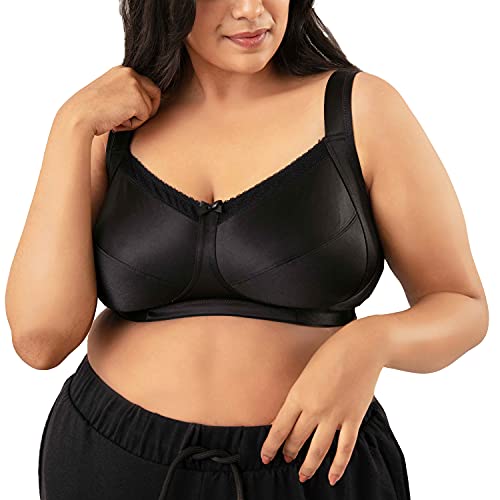 Image of NYKD NYB042 Wirefree Cotton Lined Lift Me Up Non-Padded Full Coverage Bra for Women