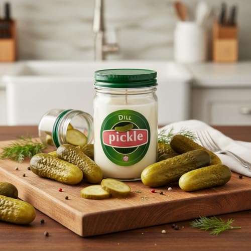 Bougie de soja à l'aneth pour amateurs de cornichons | Pot 340g
