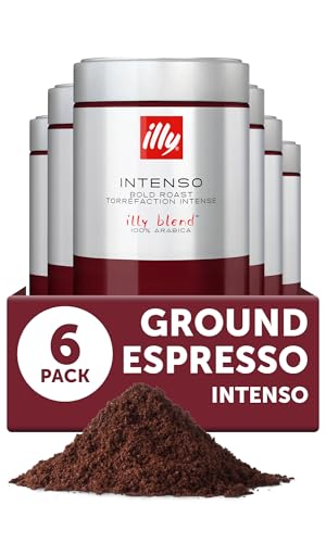 illy Ground Espresso Coffee Intenso Dark Roast 8.8oz 6 Pack | 100% Arabica Premium Italian Coffee Pre-Ground for Espresso Machines product thumbnail 2