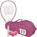 Wilson Ultra Power Jr Tennis Racquet (Pink) Bundled with a Wilson Advantage 2.5 Tennis Bag – Optional Accessories