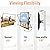 ELIVED TV Wall Mount Small Monitor Mount Bracket with Adjustable Tilt Swivel for Most 13-30 Inch LED LCD OLED TVs, Single Stud Perfect Center Design, VESA Size Up to 100x100mm and Holds up to 33 lbs