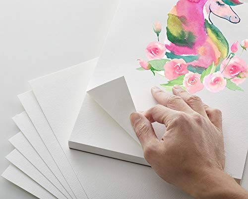 UPGREY Watercolor Paper Pads 35 Sheets Painting Paper 9\"x12\" Sketch Pads Drawing Paper Acid Free Sketchbook Watercolor Journal Cold-Pressed Double Sided for Wet & Dry Media (140lb/300gsm) Pack of 1 - Thumbnail 5