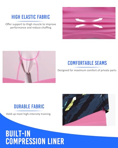 Image of maamgic Mens 5 inch Gym Running Shorts for Men 2 in 1 Quick Dry Workout Athletic Shorts