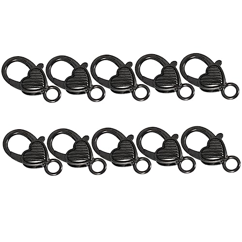 EPIGEIST 10piezas Forma Cierre De Langosta Accesorios De Para Joyas Bolsos y Collar Color Negro