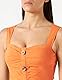 Pinko Damen Ariano Abito Tela Di Lino/Visc Kleid, A69_Orange-Karotte, 36/Tall