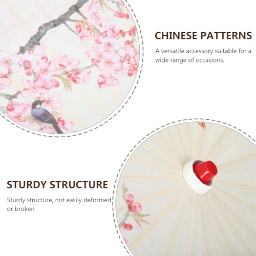 Paraguas de papel chino Angoily de madera para decoración de bodas y eventos 3