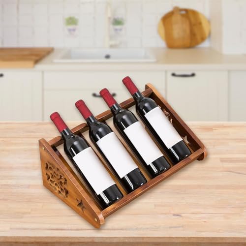Soporte para Botellas de Vino de Madera, 3 Compartimentos miniatura 5