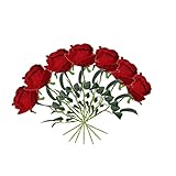 Photo Gallery zalati rose rosse artificiali, 30 fiori in flanella, con stelo lungo, realistici, decorazione per casa, giardino, matrimoni e feste Photo Gallery zalati rose rosse artificiali, 30 fiori in flanella, con stelo lungo, realistici, decorazione per casa, giardino, matrimoni e feste