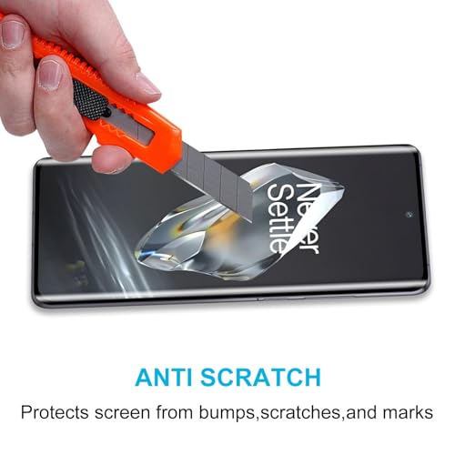 Didisky Screen Protector for Oneplus 12(Not for 12r,12 Pro),3 Pack Tempered Glass Film with 2 Pack Lens Protector, Scratch-Resistant,9H Hardness,3D Curved Full Coverage,HD by Didisky - Used condition - Image 3