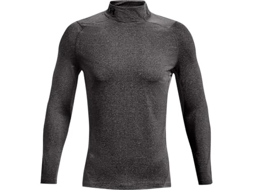 Under Armour Herren ColdGear Armour Fitted Mock T-Shirt, Herren, T-Shirt, 1366066-020, Charcoal Light Heather/Schwarz (020), XL Tall – Ansicht 4