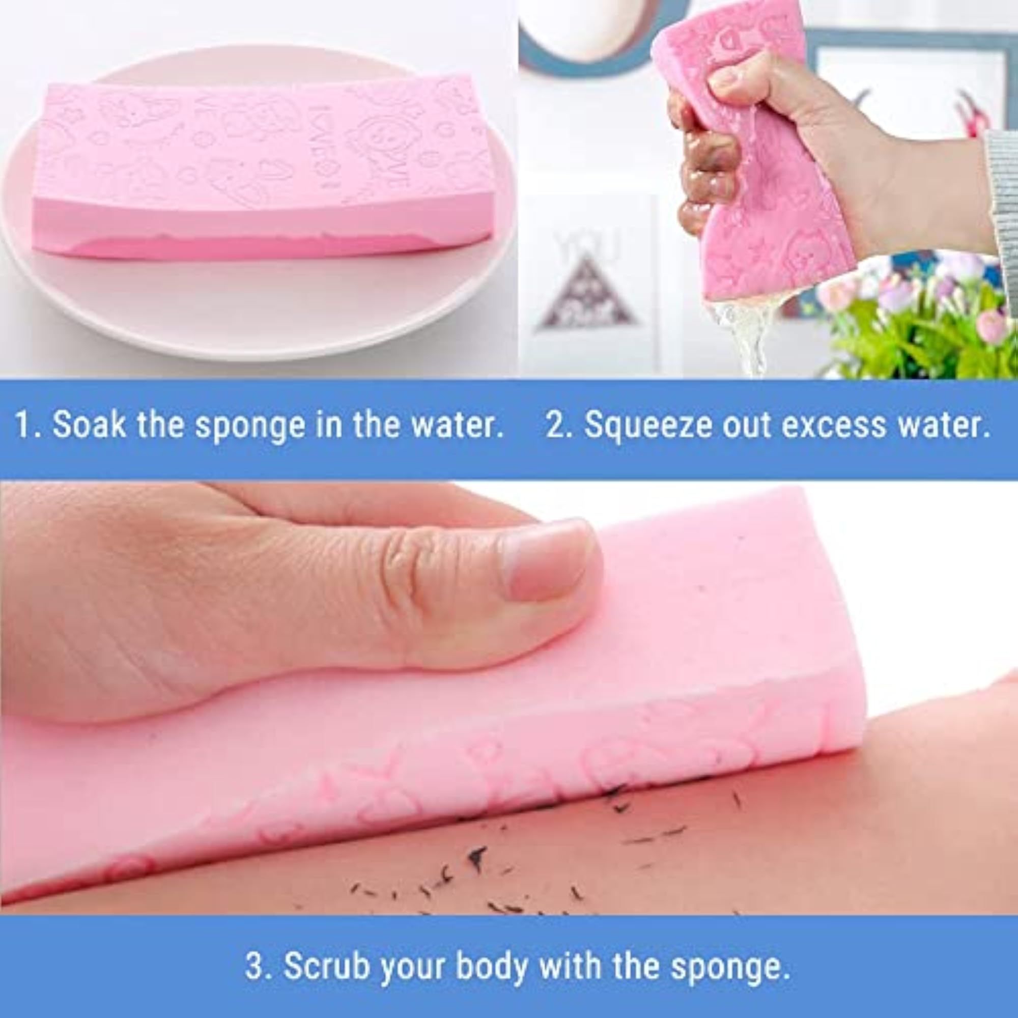 Exfoliating Sponge Ultra Soft Bath Scrubber for Kids