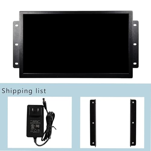 Image of VSDISPLAY 13.3'' Touchscreen Monitor 1920x1080 Industrial Display | Supports VGA DVI Video Input,Metal Shell,with Brackets