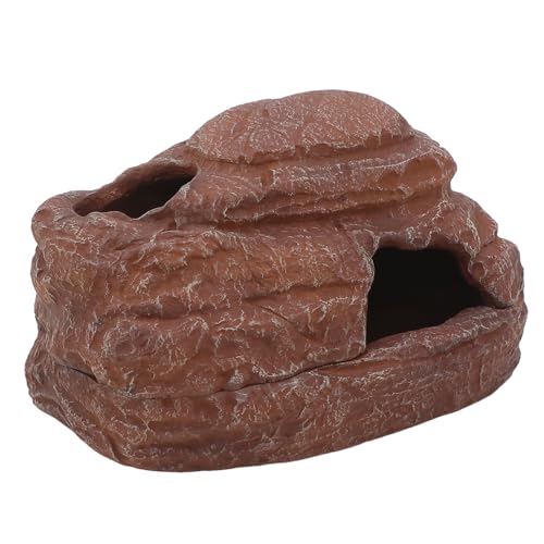 AQUA KT Reptile Hide and Cave Hideout for Leopard Crested Gecko Ball Python Lizard Bearded Dragon Snake Amphibians Hiding Place Terrarium Habitat Decoration