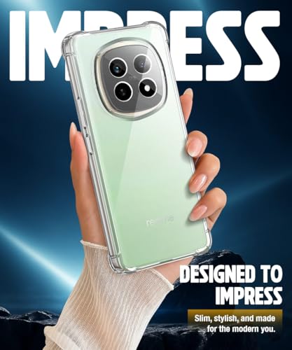 Image of WOW IMAGINE Clear Back Cover Case for Realme P2 Pro 5G | Shockproof Soft TPU Case | Cushioned Edges for Ultimate Protection Back Cover Case - Transparent