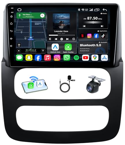Car Radio for Dodge Ram 1500 2500 3500 2002 2003 2004 2005: 9 Inch 1280x800 IPS Touchscreen for Ram Stereo Upgrade with Wireless CarPlay/Android Auto Bluetooth WiFi GPS FM 1080P Backup Camera