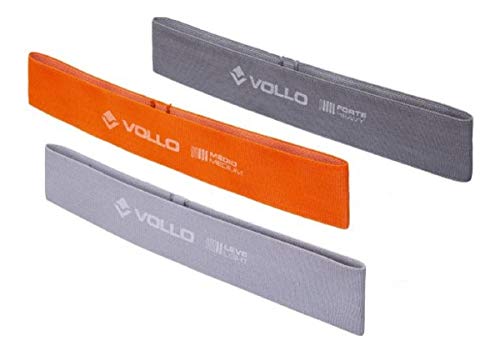 Kit 3 Mini Band Thera Pilates Yoga Fit Faixa Poliéster Vollo