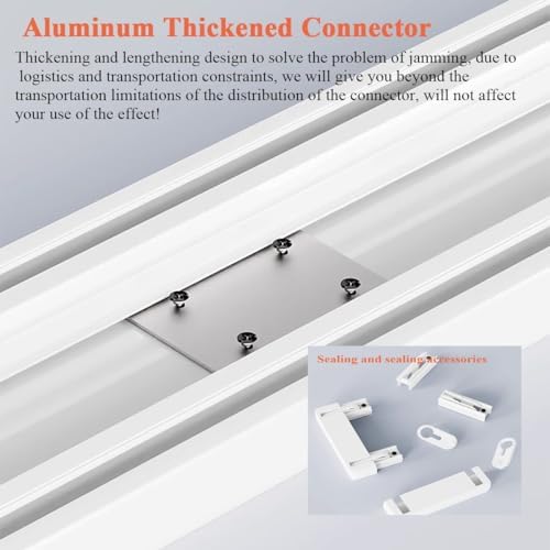 Heavy Duty Aluminum Curtain Track - Ceiling Mount for 10-16 Ft Double Room Divider, Ideal for Large Living Room & Bedroom, 23ft (7m) White Rod Solution