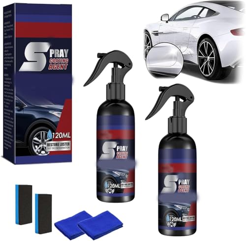 Full of Carts Car Shine, Fullofcarts Gadget Car Plastic Treatment, Jetdryshop Cars Spray, Fullofcarts CarPolish, Multifunctional Coating Renewal Agent Spray, Nano Scratch Repair for Vehicles (2)