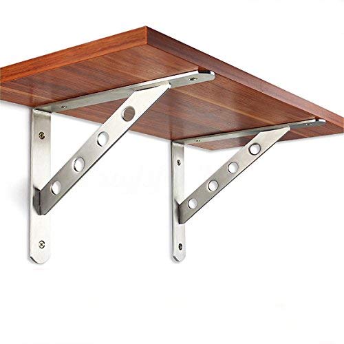 Buy L Shaped Angle Brackets, 1 Pair Heavy Duty Stainless Steel LShaped
