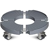 Goovilla Heavy Duty Plant Stand with Wheels - 1Pack Adjustable 15-22 Plant Caddy with Lockable Caster Wheels 440LBS, Rolling Stand/Dolly for Indoor/Outdoor Large Planters, Flower Pots, Gray