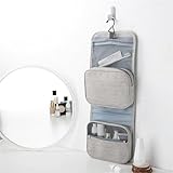 SLEDEZ Bolsa De Artículos De Tocador Portátil Bolso de Almacenamiento Colgante Desmontable del Bolso del artículo de tocador Que viaja de la PU