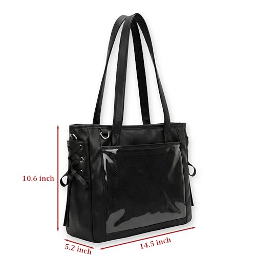 Bolso Cruzado Ita Grande Tote con Ventana Clara y Moños miniatura 4