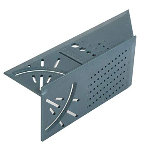 Woodworking 3D Mitre Angle Measuring Square Size Measure Tool, Home Measuring Ruler Gauge Ruler with Pen DIY Carpentry Woodworking Tools (Ruler)