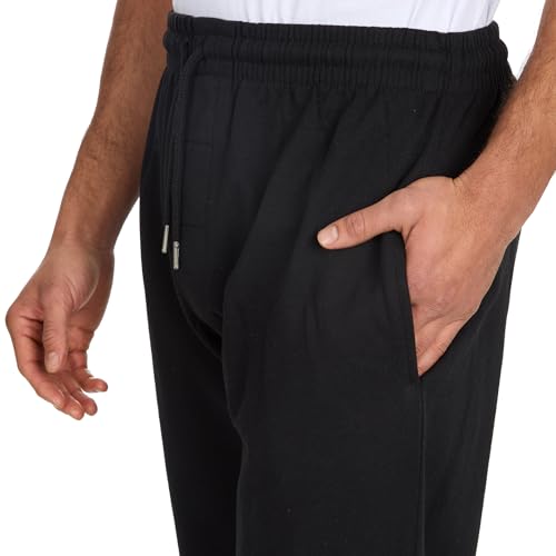 INSIGNIA Mens Jogging Bottoms Fleece Pants Casual Trousers Elasticated Bottom (UK, Alpha, L, Regular, Regular, Black) - Image 9