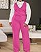 Womens Plus Size Two Piece Outfits Summer Fashion Button V Neck Crop Vest Blazer and Wide Leg Pants Suit Matching Sets Rose Red 5X