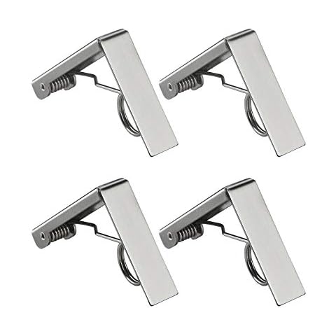 ZoomSky 4pcs Clips elásticas de Mantel de Tela Acero Inoxidable de Pinza de Fijo Cover