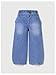 WDIRARA Toddler Girl's Bow Wide Leg Jeans Elastic High Waisted Denim Pants Medium Wash 4Y
