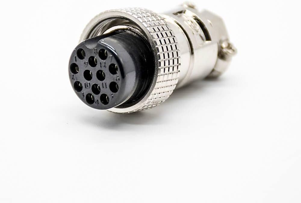 GX20 Connector 12 Pin Female Straight Plug Circular Aviation Connector Standard Solder Cable