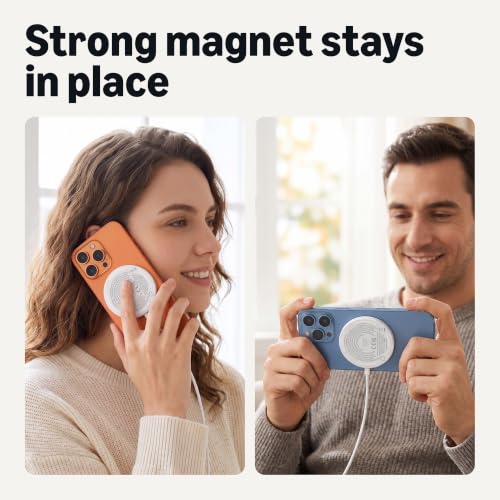 Amazon Basics 25W Qi2.2 Certified Wireless Charging Pad, MagSafe Compatible for iPhone 17/16/15/14/13/12, Magnetic Compatible for Android, Google Smartphones, White (Adapter Not Included) - image 3