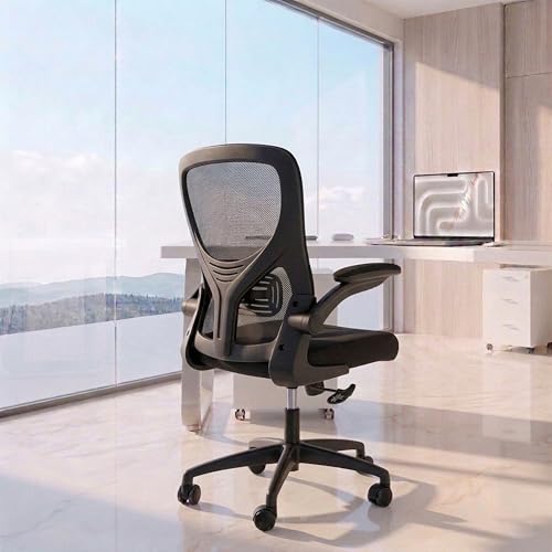 Image of Casa Copenhagen Black | Mid Back Imported Mesh Fabric Boss Office Chair | Y Design Ergonomic Back Support | 2D Aero Design Adjustable Armrests | Synchro Tilt Lock Mechanism | Adjustable Lumbar Support