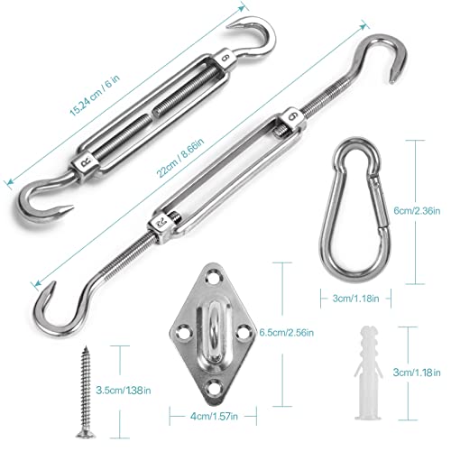 HOMPER M6 Kit di Fissaggio per Tenda da Sole, Kit