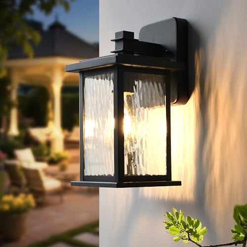 Applique extérieure pour véranda et terrasse lumineuse en verre rétro