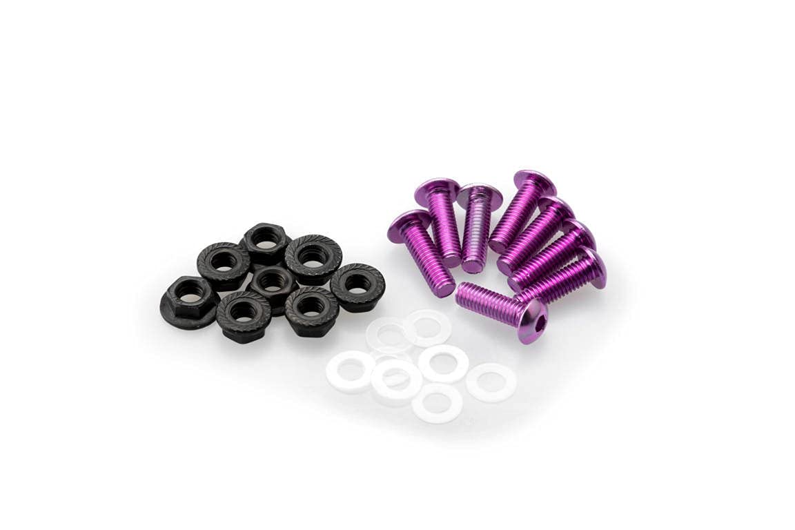 Puig Purple Anodized Screen Screw Set With Nuts