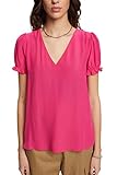 Lockerer Schnitt edc by ESPRIT Bluse mit V-Ausschnitt
